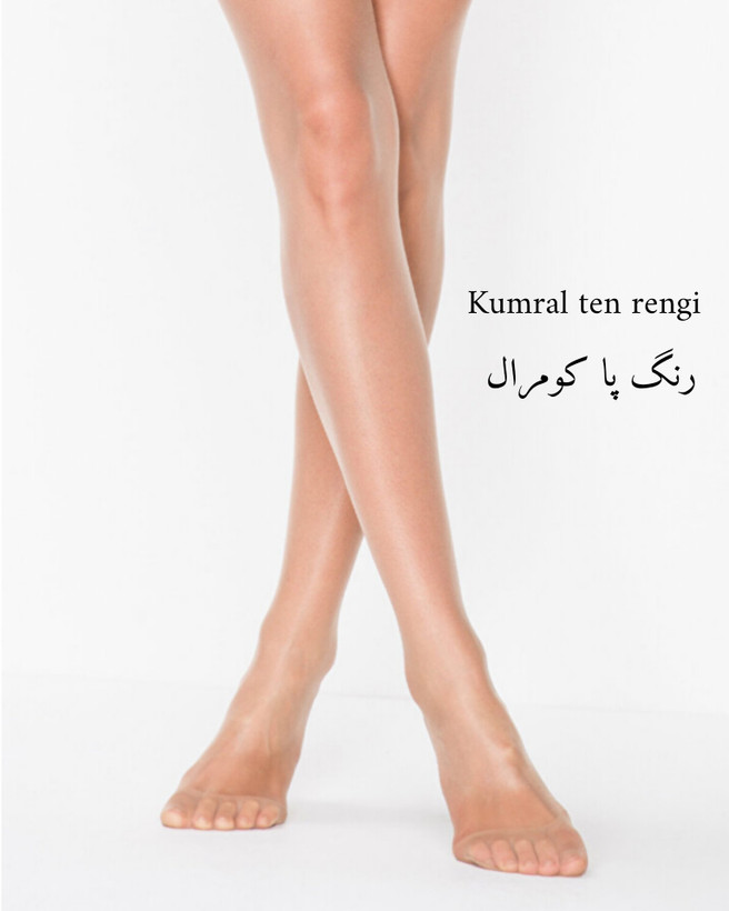 جوراب شلواری شیشه ای رنگ پا