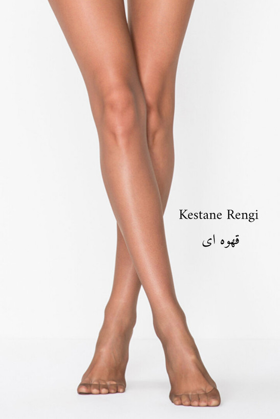 جوراب شلواری شیشه ای رنگ قهوه ای