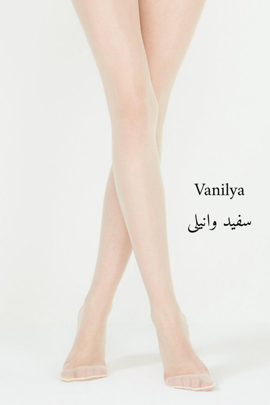 جوراب شلواری شیشه ای رنگ سفید